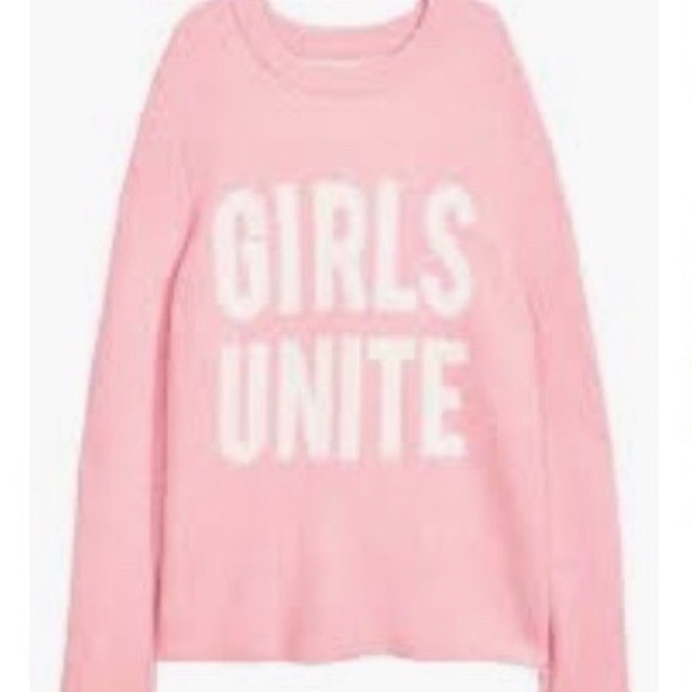 H&M Girls Unite Baby Pink Sweatshirt Pullover